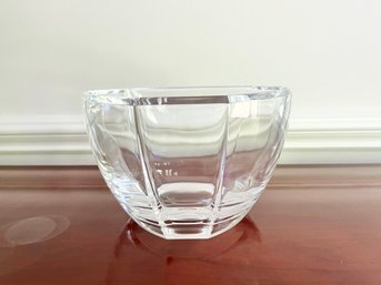 Tiffany & Co Crystal Bowl In Six Panels Triangle Shape