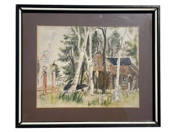 An Original Vintage Watercolor, Signed Teri Felder