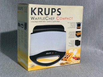 Brand New KRUPS Waffle Chef Compact Waffle Maker - Brand New In Box - Never Used - Still In Original Box
