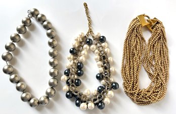 3 Vintage Necklaces: 2 By Carolee