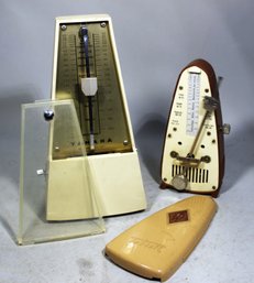 Two Vintage MCM Plastic Working Metronomes One By YAMAHA