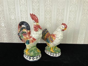 Ceramic Farmhouse Rooster & Hen Farmhouse Decor