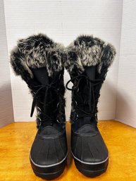 Khombu Fur Lined Snow Boots Size 8