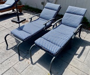 Outsunny Metal Lounge Chairs With Cushions (2)