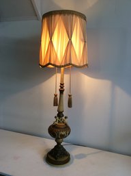 Tall Vintage Cherub Lamp