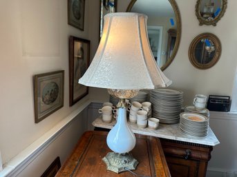 Gorgeous Vintage Lamp With Crystal Center