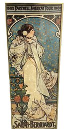 Vintage Reproduction Litho- Mucha- Sarah Bernhardt 1905 Farewell American Tour