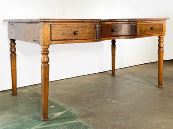 A Late 18th - Early 19th Century Turned Hickory Desk