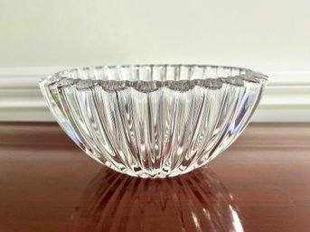 Large Tiffany & Co Scalloped Ribbed Crystal Bowl