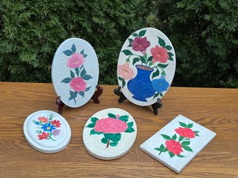 Hand Painted Floral Wall Hangings