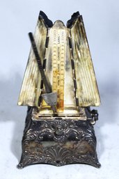 Fancy Antique Silver Plated Working Metronome