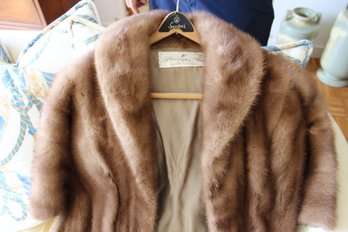 Tan Mink Cape Shawl   Flemington Furs 1960s