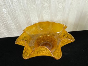 Blenko Jonquil Glass Dish