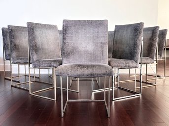 A Set Of 10 Vintage No. 1187 Dining Chairs By Milo Baughman For Thayer Coggin