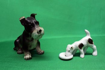 Pair VTG Ceramic/porcelain Terrier Dog Figurines