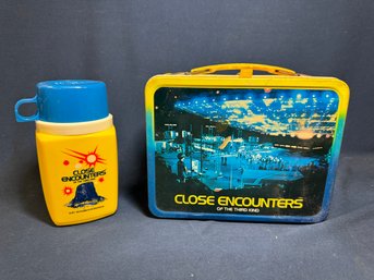 Vintage Original 1977-1978 Close Encounters Lunch Box W/ Thermos
