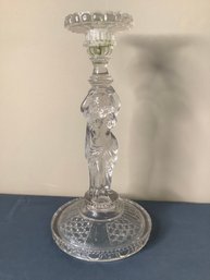 Glass Statue Candlestick Holder