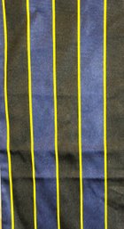 J. Press Yellow And Navy Elongated Scarf 52' X 7'