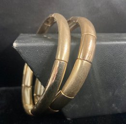 2 Stretch Golden Bracelets Very Nice