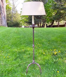 A Vintage Wrought Iron Standing Lamp