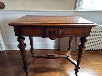 Vintage Single Drawer Table With Wheels