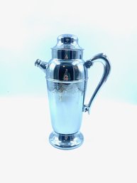 Vintage Stainless Carafe W/ Grapes & Leaves Pattern