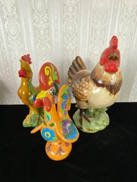 Ceramic Rooster Lot