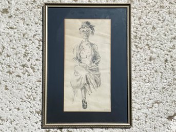 A Vintage Sketch, Signed T. Felder