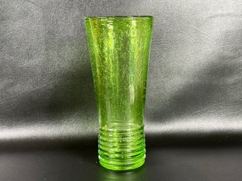 A Fabulous Vintage Art Glass Vase In Green