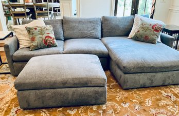 Exquisite ARHAUS Bench Crafted Sectional With Ottoman
