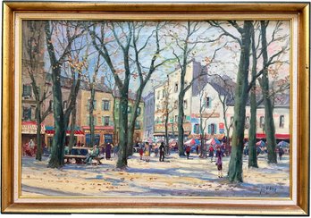 A Vintage Original Mid 20th Century Oil On Canvas, Post-War Continental School, Signed Beele
