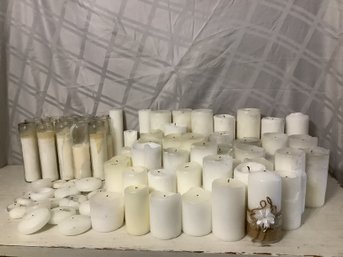 Large Miscellaneous Used Candles Lot