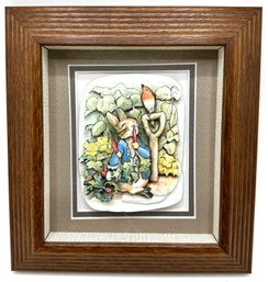 New In Box Japanese Peter Rabbit Shadow Box Three-Dimensional Wall Art