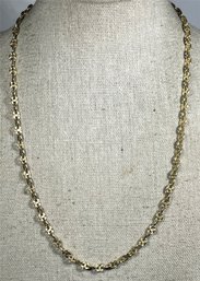 Fancy Italian Gold Over Sterling Silver Link Chain Necklace 18' Long