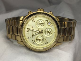 Preowned - MICHAEL KORS Watch - Chronograph - Fair Amount Of Wear - Stainless Back - Paid Over $300