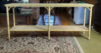60s Bamboo Console Table