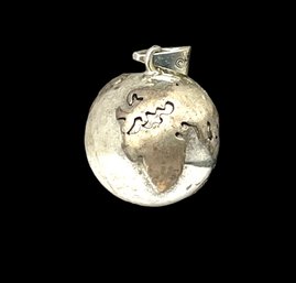 Vintage Mexican Sterling Silver Jingle World Bubble Pendant