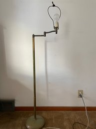 Vintage, Extended Arm Brass Floor Lamp. 52' Tall