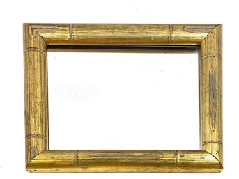 Goldtone Figural Faux Bamboo Wall Mirror