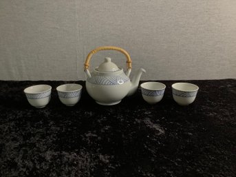 Blue And White Tea Set