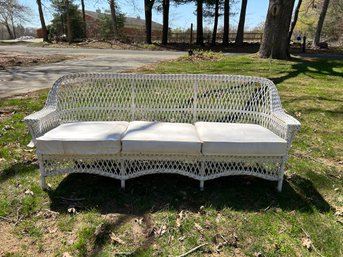 Antique Booth Bay Wicker Couch