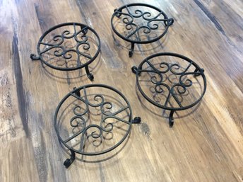 Iron Plant Stands Lot Of 4