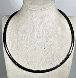 Milor Sterling Silver Round Smooth Link Necklace Made In Italy