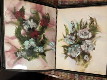 Twelve 18 X 24 Watercolor Gouache Floral Paintings By Patti Hirsch (American, 1935-2023)