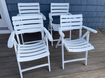 Bloomingdales Set Of 4 Composite Folding Deck Chairs