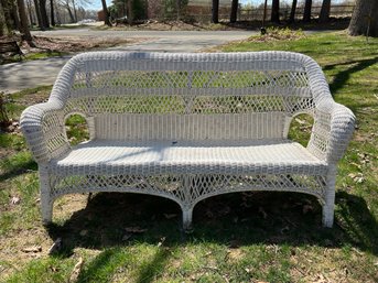 Classic 1940s Wicker Couch