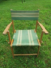 Stripe Canvas Vintage Folding Chair