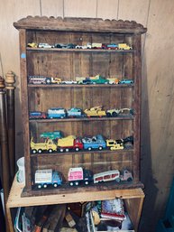 DISPLAY CASE OF TOY CARS