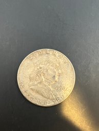 1956 Benjamin Franklin Silver Half Dollar