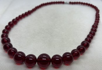 Authentic CHERRY AMBER Graduated Bead Necklace